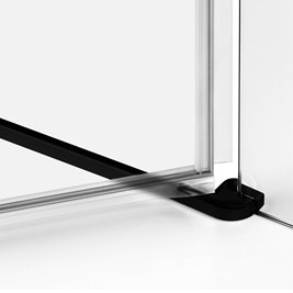 Kabina kwadratowa 90x90 prawa D-0274A/D-0119B New Renoma Black New Trendy