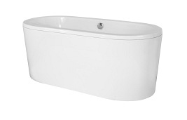 Wanna wolnostojąca do zabudowy syfon chrom z przelewem Victoria 160 Besco