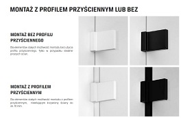 Kabina prysznicowa biała 80x120 EXK-2825 Avexa New Trendy White