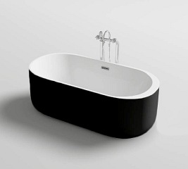 Czarno biała wanna wolnostojąca 170 cm Vox Hydrosan