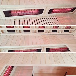Sauna Combo na podczerwień + fińska 6 osobowa 200x200 cm Moss2 8KW