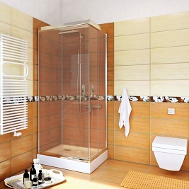 Kabina prysznicowa, kwadratowa 90x90 Stylio BK502QT+
