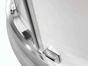 Kabina prysznicowa półokrągła szkło przeźroczyste 90x90 165 cm Modern Besco