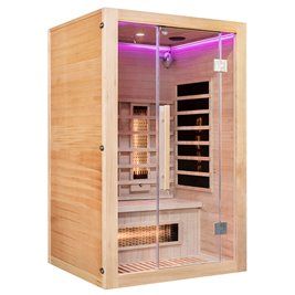 Sauna na podczerwień 3-osobowa 120x105 cm grzejniki kwarcowe i karbonowe Alta2 Infrared