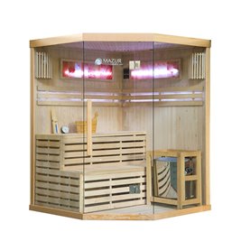 Sauna sucha fińska piec 6 KW Harvia BC60 + kamień solny 150X150X200CM MO-EA3CS Mazur