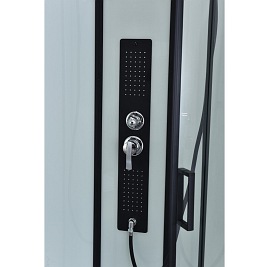 Kabina prysznicowa niski brodzik hydromasaż biały środek 90x90 WSH-311B