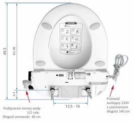 Biobidet BB-1000 deska z funkcją bidetu Supreme