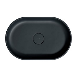 Omnires Ovo M+ umywalka nablatowa black lava 55x36 cm OVOUNBLV