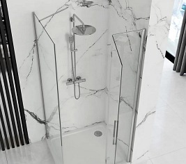 Kabina prysznicowa drzwi składane 100x90 Molier Chrome Rea