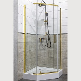 Kabina prysznicowa pięciokątna 90x90 Kora Kerra Gold