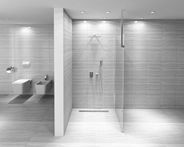 Ścianka prysznicowa walk-in profile chromowane 80 cm Aero Rea