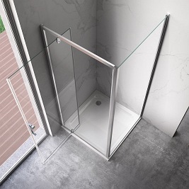 Kabina prysznicowa 90x90 kwadratowa drzwi pełne uchylne KZ04C