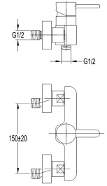 Bateria prysznicowa, chrom Darling DA5040 CR Omnires