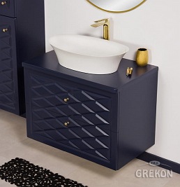 Szafka z umywalką granatowy mat 80 cm seria Cobra G Gante