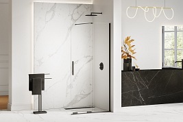 Smart New Trendy Black rozsuwana ścianka prysznicowa walk in 130 cm EXK-4194