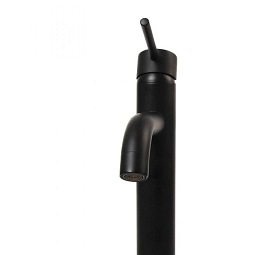 Bateria umywalkowa w kolorze czarnym, wysoka Lungo Black Rea