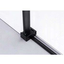 Czarna kabina prysznicowa prostokątna 120x90 szkło 8mm BS14C