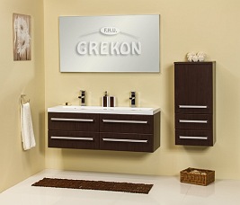 Szafka łazienkowa z umywalką 120/39/4 seria Fokus Wenge Mat