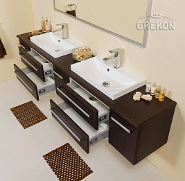 Szafka z umywalką 210/39/C2 seria Fokus Wenge Mat