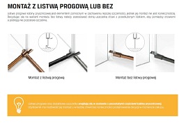 Miedziana szczotkowana kabina prysznicowa lewa 80x70 cm EXK-3545 Avexa New Trendy Copper Brushed