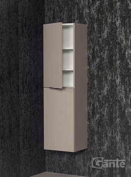 Słupek łazienkowy z lamelami wiszący z koszem 143,5x40 Victa Lamello kolor fume mat