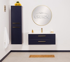 Szafka wisząca z umywalką granatowy mat 100 cm Belli Gold Gante