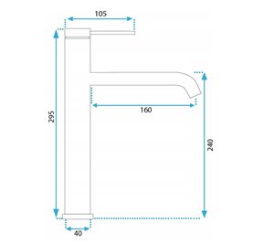 Miedź szczotkowana bateria umywalkowa wysoka Clif Rea