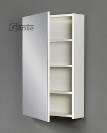 Biała matowa szafka wisząca z lustrem 50x80 Victa