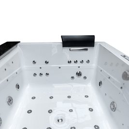 Wanna z hydromasażem prostokątna do zabudowy + obudowa Kalambo BL 190x150 cm