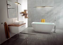 Wanna wolnostojąca biały połysk, Marble+ Parma WW BP