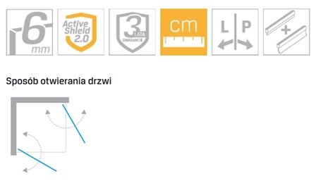 Kabina prysznicowa kwadratowa 90x90 D-0141A/D-0141A New Soleo New Trendy
