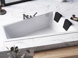 Wanna do zabudowy asymetryczna Intima Duo Slim Besco prawa 170x125 cm