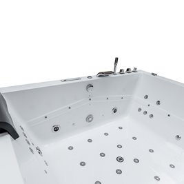 Wanna z hydromasażem prostokątna do zabudowy + obudowa Kalambo BL 190x150 cm