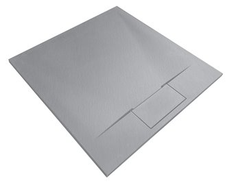 Brodzik kwadratowy szary struktura kamienia smc 90x90 Bazalt Grey Rea