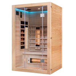 Sauna na podczerwień 3-osobowa 120x105 cm grzejniki kwarcowe i karbonowe Alta2 Infrared