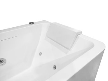 Przyścienna wanna z hydromasażem prostokątna konglomerat 150x75 cm MO-1803