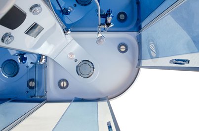 Kabina prysznicowa z hydromasażem zabudowana 120x85 MO-02188WL lewa