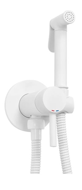 Bateria bidetowa podtynkowa biały połysk Loop Lungo Rea