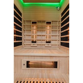 Sauna na podczerwień 3-osobowa 120x105 cm grzejniki kwarcowe i karbonowe Alta2 Infrared