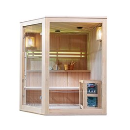 Sauna fińska 6-osobowa narożna 180x180 cm piec Harvia 8KW Bodo7