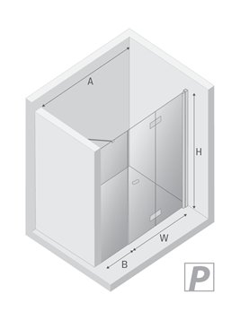 Drzwi prysznicowe składane 100 cm prawe D-0152A/D-0095B New Soleo zdjęcie 8