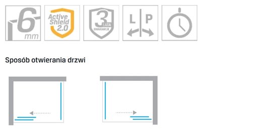 Kabina prysznicowa 110x90 D-0182A/D-0079B New Corrina New Trendy