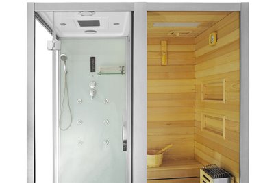 Sauno kabina prysznicowa prostokątna 180x110 cm MO-1752W PRAWA TRIO