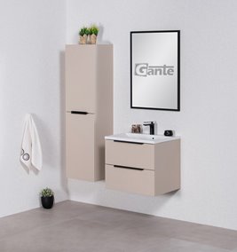 Szafka łazienkowa wisząca z umywalką 60 cm 46/2 Sydney Smooth kolor Macadamia