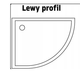 Chromowana asymetryczna kabina prysznicowa z brodzikiem rozsuwana 100x80 cm Look Rea Lewa