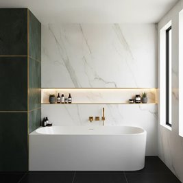 Wanna przyścienna 170 cm lewa widok