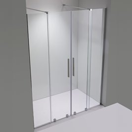 Drzwi prysznicowe rozsuwane szkło 8 mm szerokość 140 cm ASTRA-CH-DUO-140