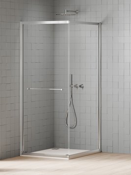 Kabina prysznicowa 80x80 cm drzwi przesuwne na ścianę K-5181 New Varia New Trendy zdjęcie 2