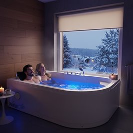 Wanna z hydromasażem asymetryczna Carmen 631 P 180x120