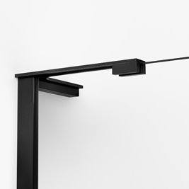 Parawan wannowy kolor czarny mat 80x150 P-0200-WL Nesta Black New Trendy